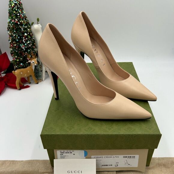 Women’s Gucci GG Leather pumps size 39 made in Italy - Picture 1 of 9